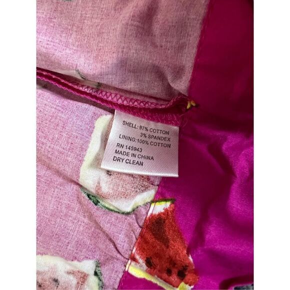 Color Me Courtney Emily Watermelon Print Wrap Blouse Size S - Picture 6 of 8